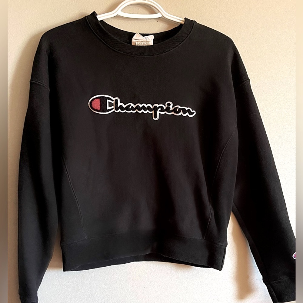 Champion Class script crew neck hoodie